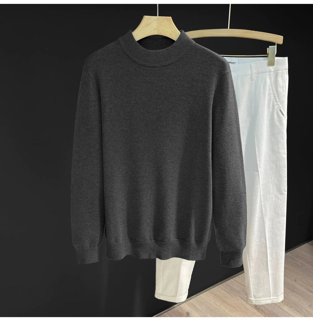 Half-high Collar Wool Long-sleeve Sweater