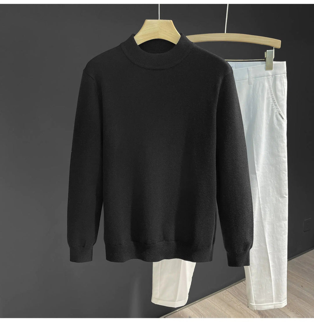 Half-high Collar Wool Long-sleeve Sweater