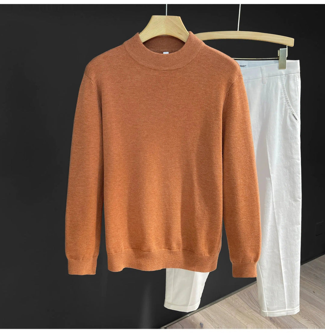 Half-high Collar Wool Long-sleeve Sweater