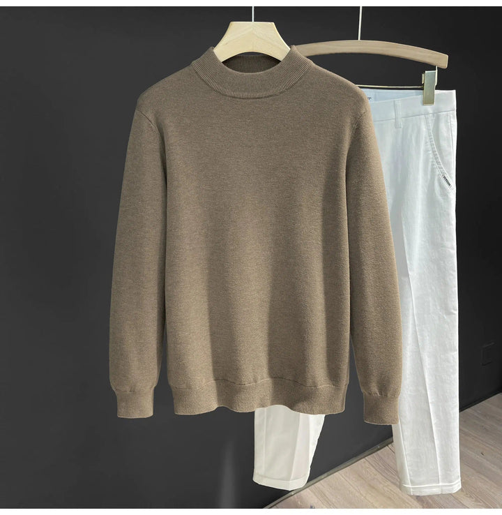 Half-high Collar Wool Long-sleeve Sweater