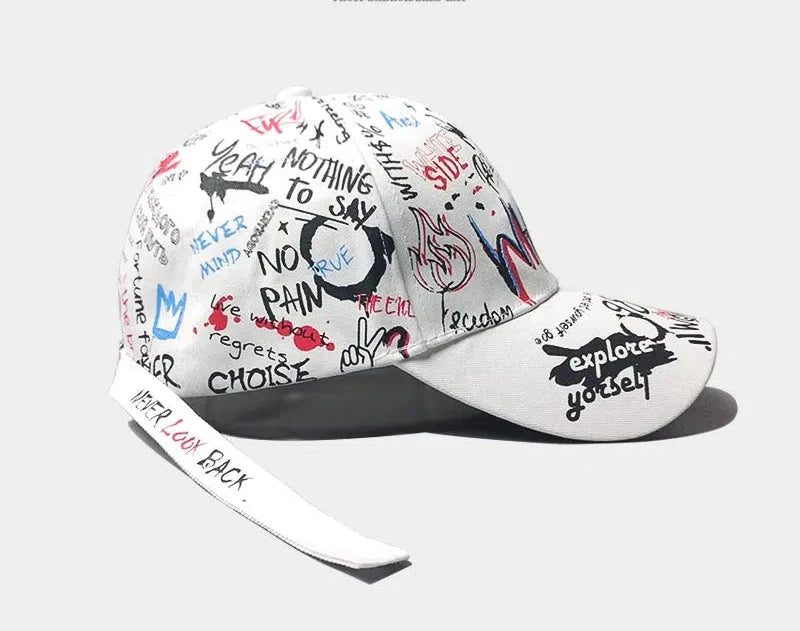 Hand-painted Graffiti Duckbill Baseball Cap