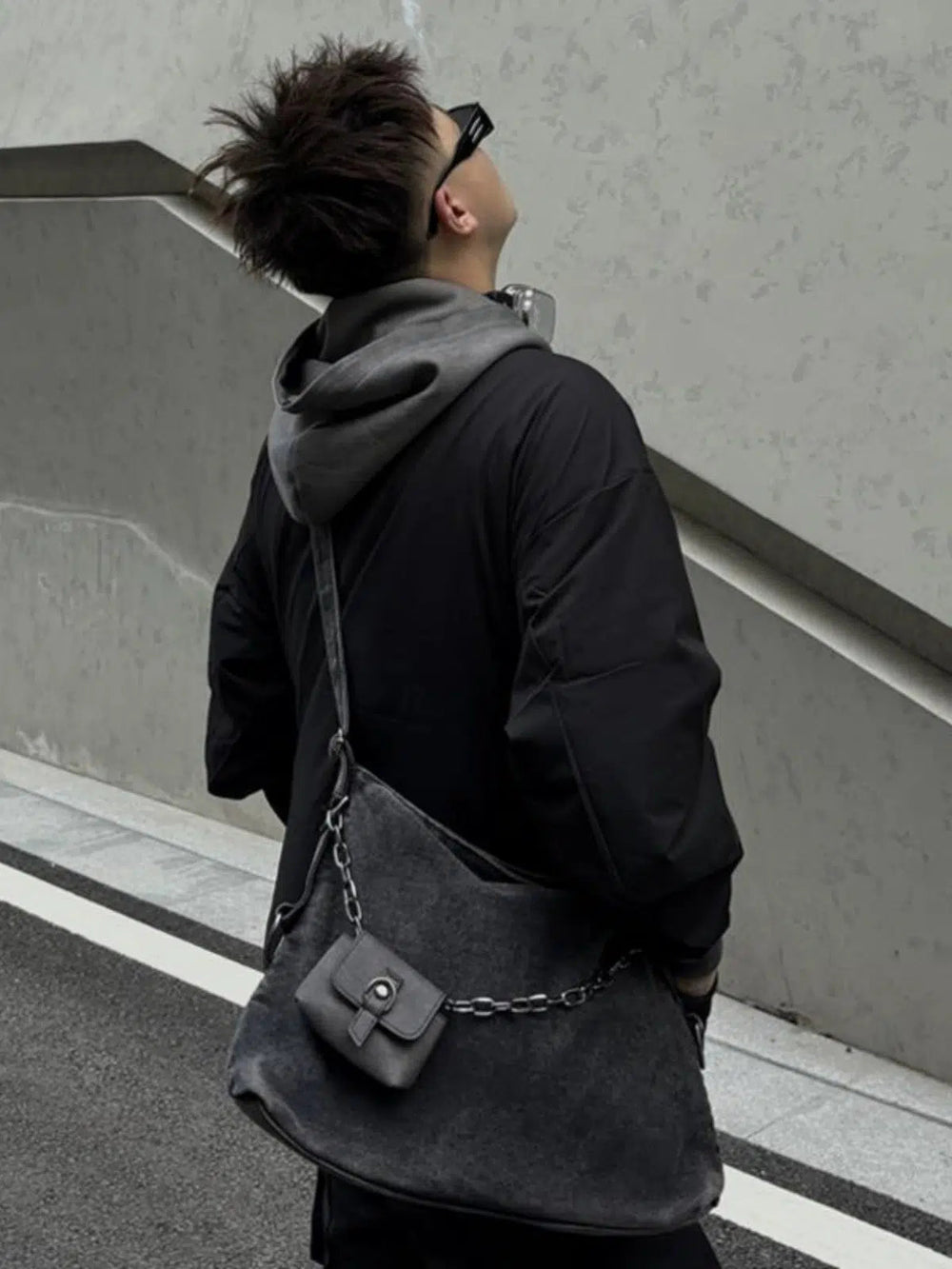 Headphone Pocket Casual Crossbody Bag