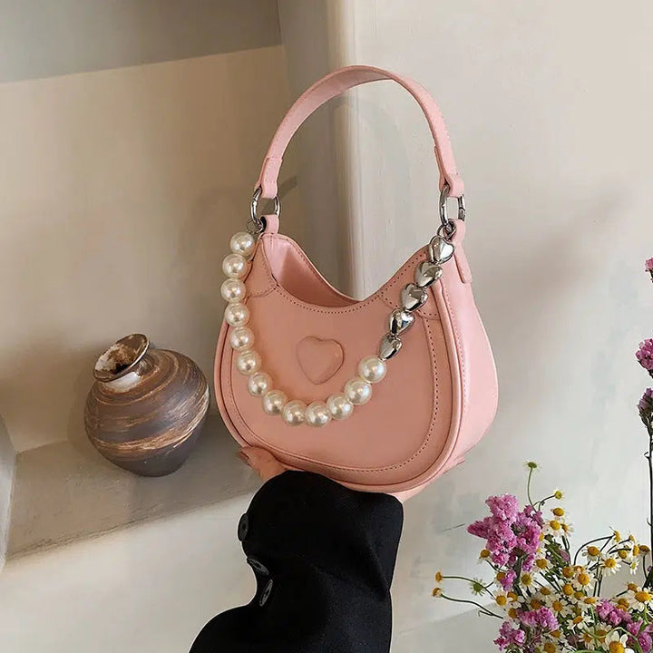 Heart Accent Bucket Shaped Bag