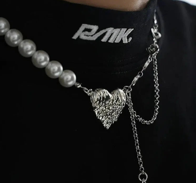 Heart Pearl Necklace