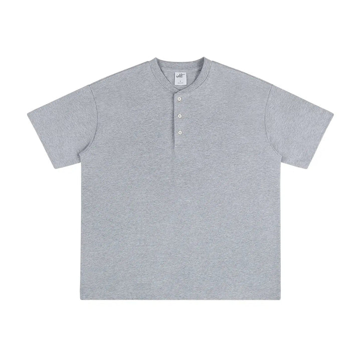 Henley Drop Shoulder T-shirt