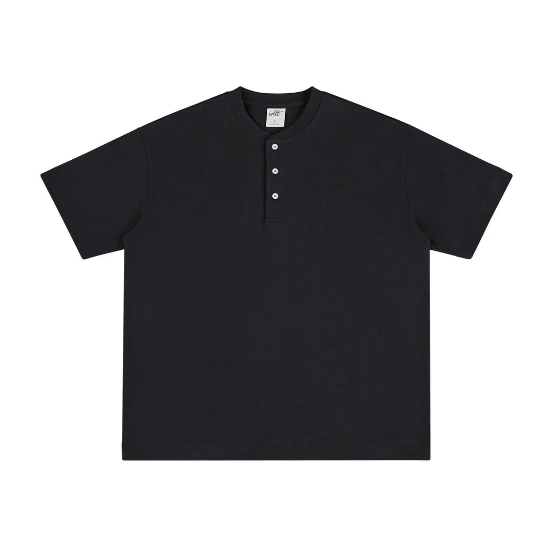 Henley Drop Shoulder T-shirt