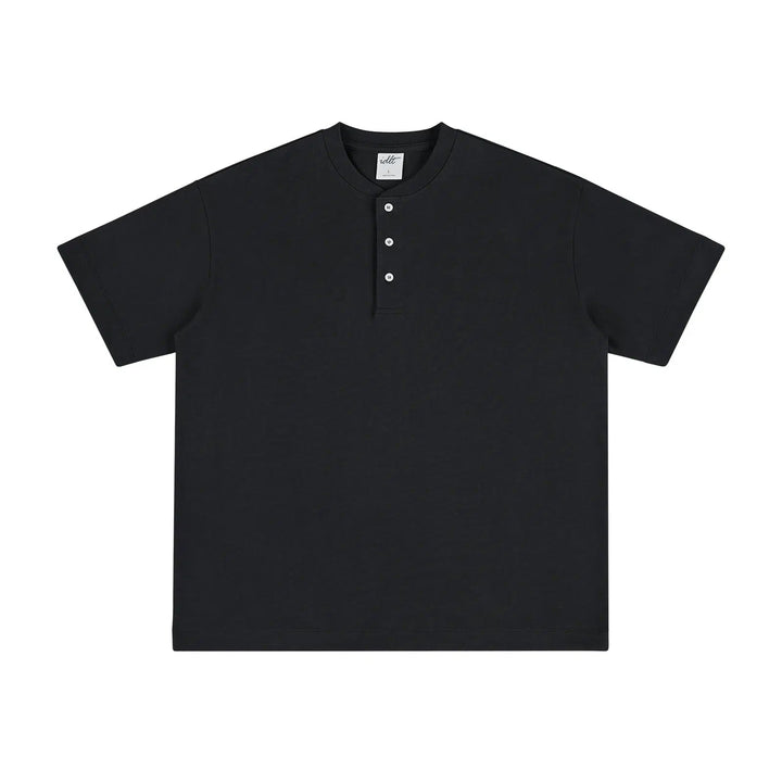 Henley Drop Shoulder T-shirt