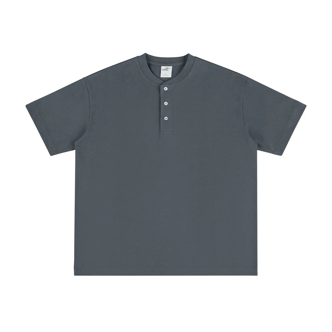 Henley Drop Shoulder T-shirt