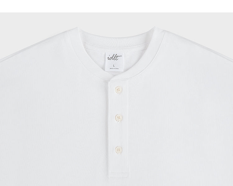 Henley Drop Shoulder T-shirt