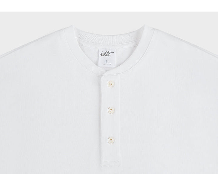 Henley Drop Shoulder T-shirt