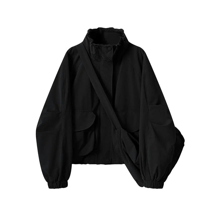 High-Collar Pockets Coat