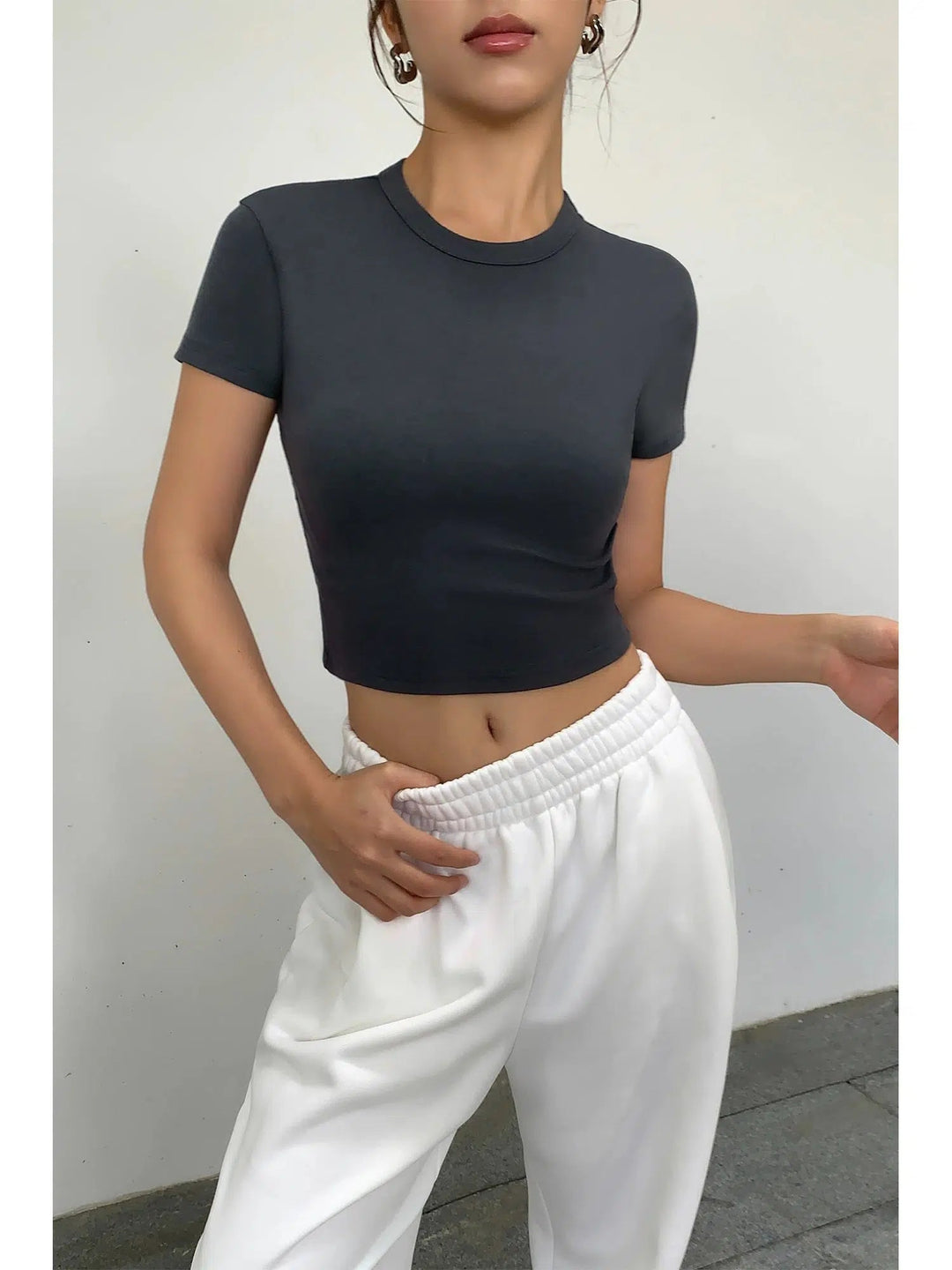 High Waist Cropped T-shirt