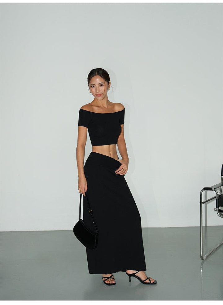 High Waist Slim Fit Maxi Skirts