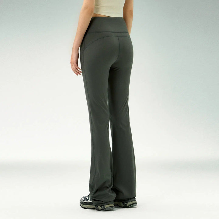 High-Waist Stretch Fit Casual Pants with Seamless Design