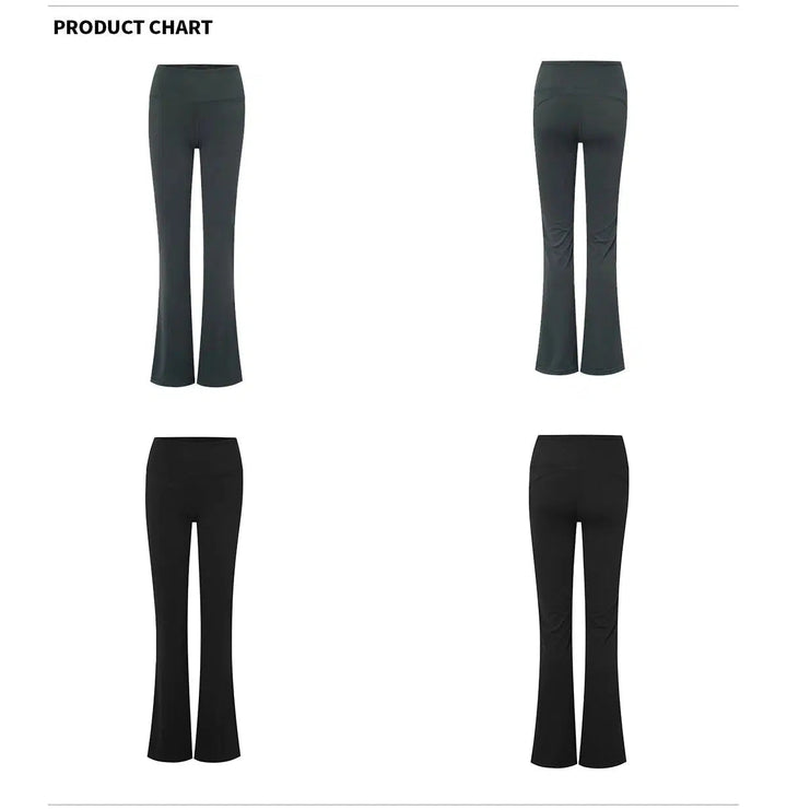 High-Waist Stretch Fit Casual Pants with Seamless Design