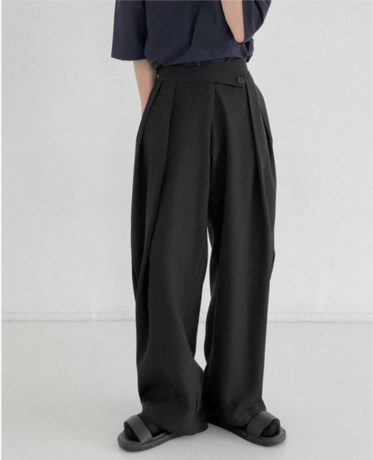 High Waist Wide-Leg Casual Pants