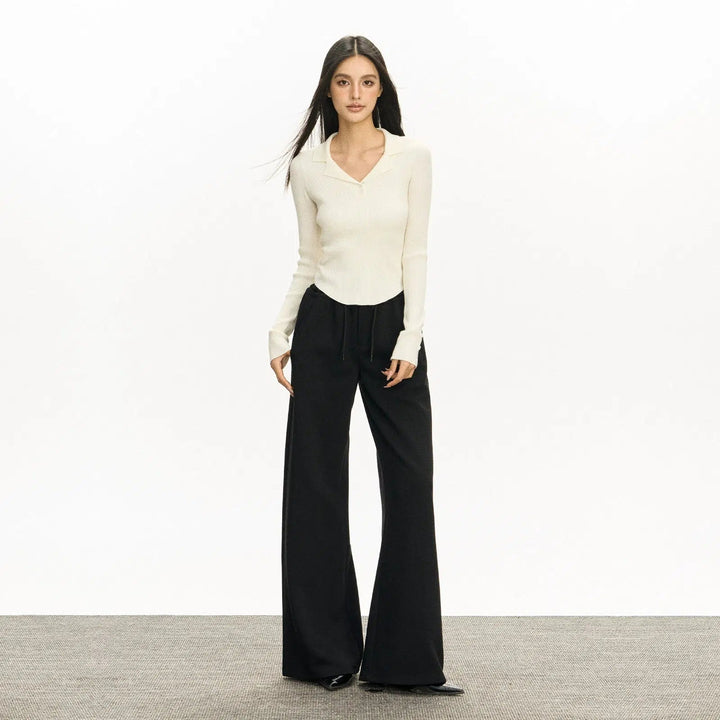 High-Waist Wide-Leg Comfort Sports Pants