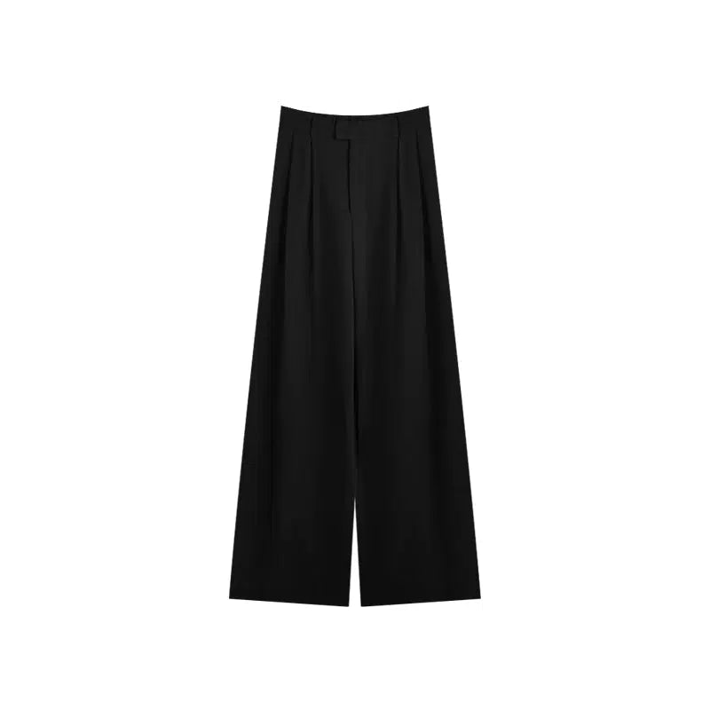 High Waist Wide Leg Drape Pants