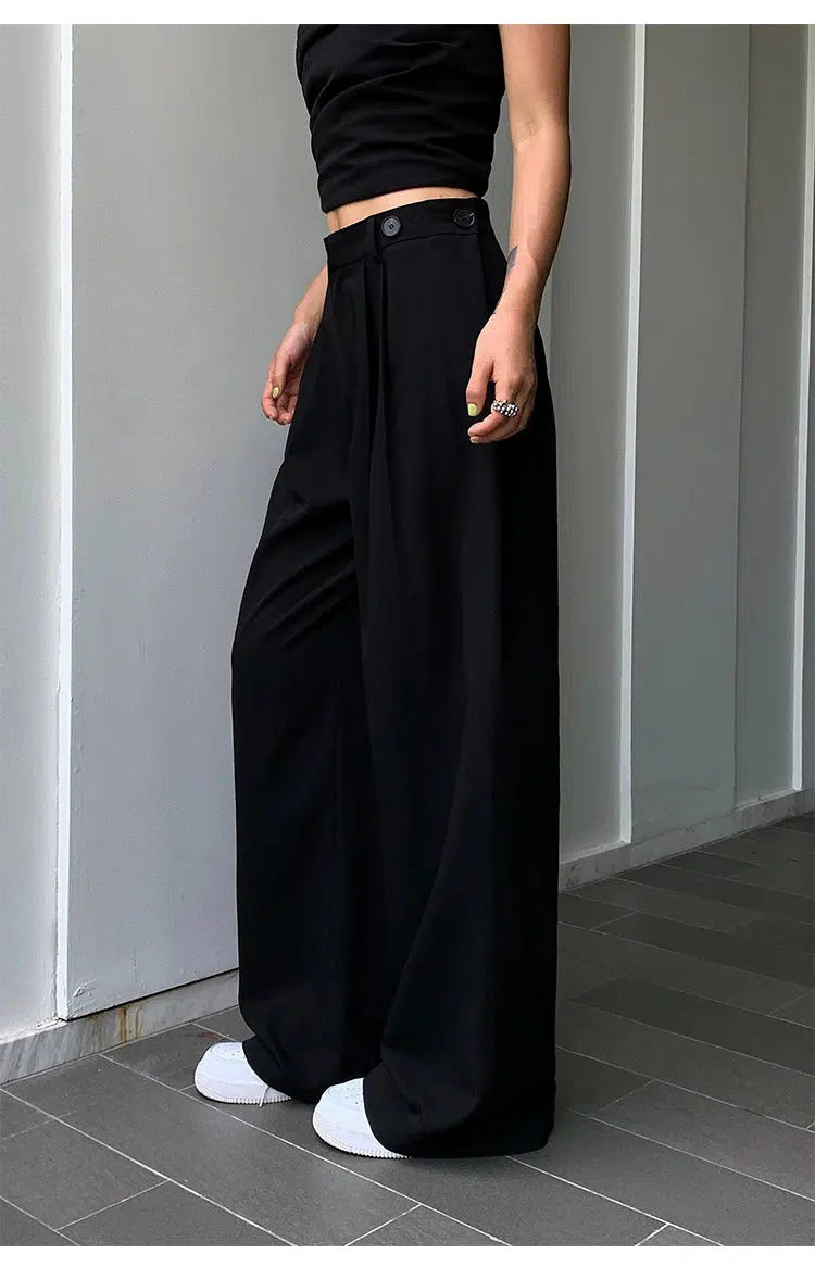 High Waist Wide Leg Pleated Pants