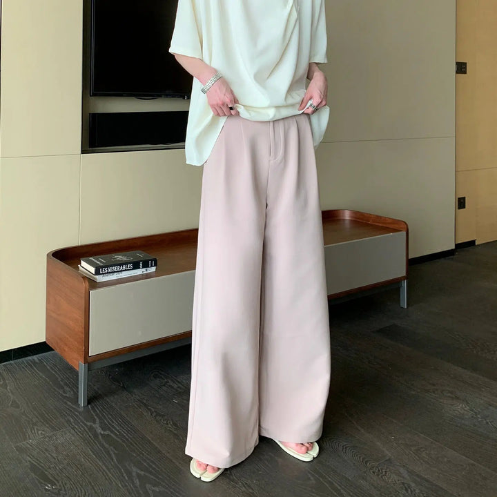 High Waist Wide Leg Pleated Pants