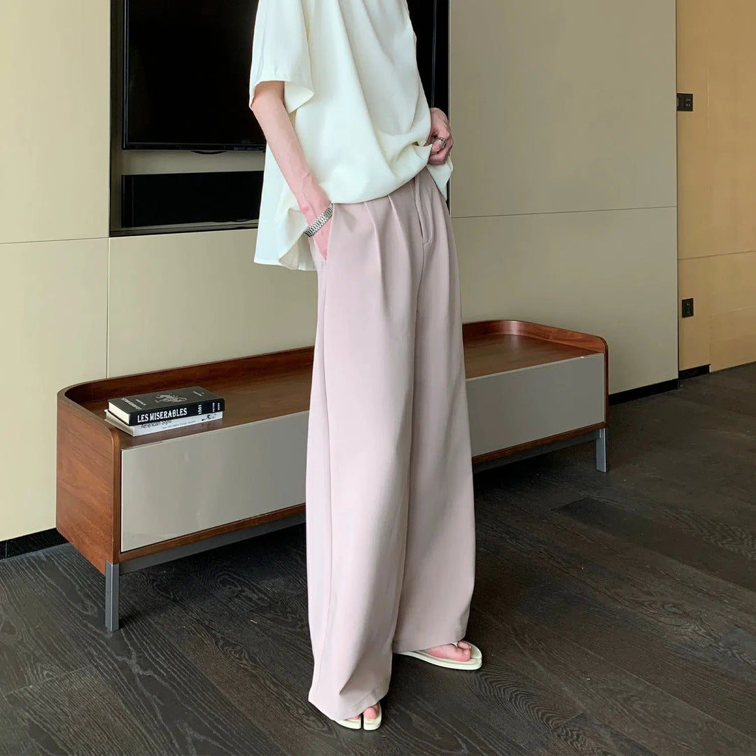 High Waist Wide Leg Pleated Pants