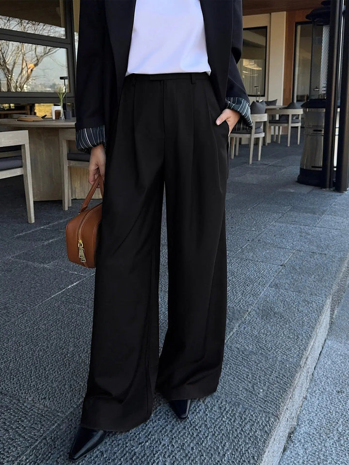 High Waist Wide-leg Casual Pants