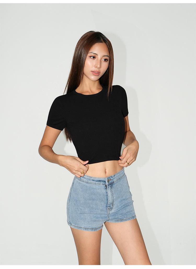 High-Waisted Denim Shorts