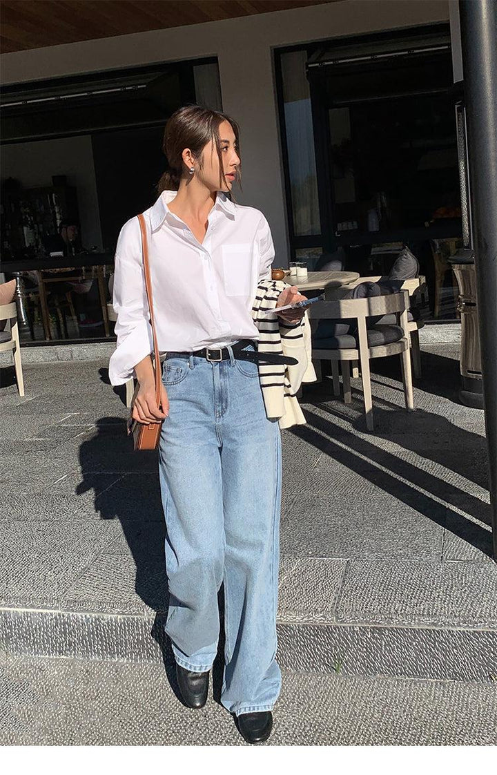 High-Waisted Wide Leg Jeans