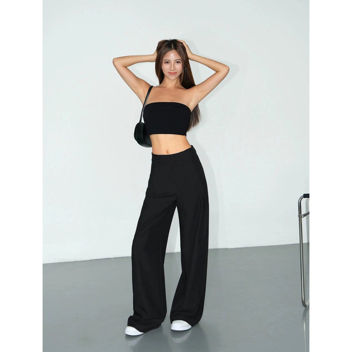 High Waisted Wide-leg Suit Pants