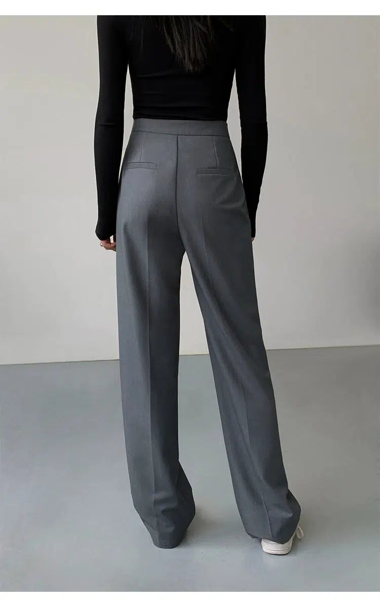 High-waisted Pleated Pants