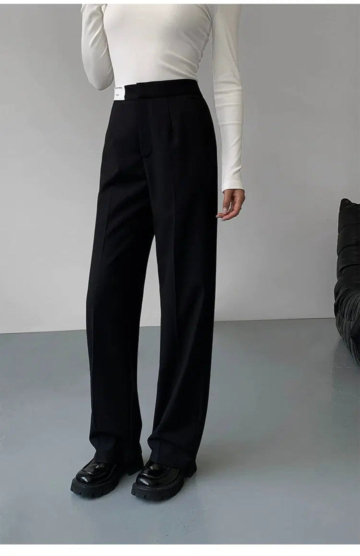 High-waisted Pleated Pants