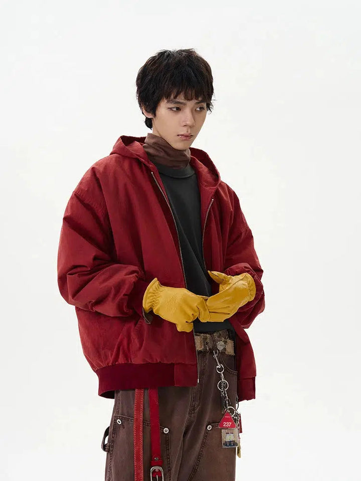 Red Hooded Jacket