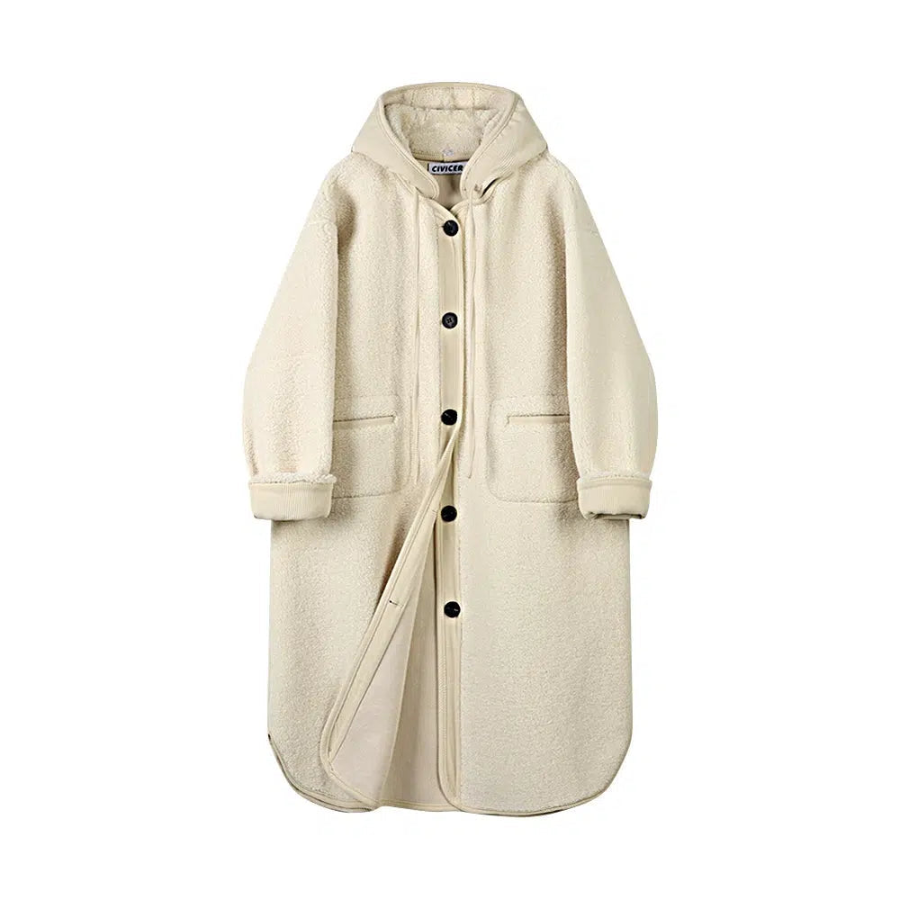 Hooded Long Wool Coat