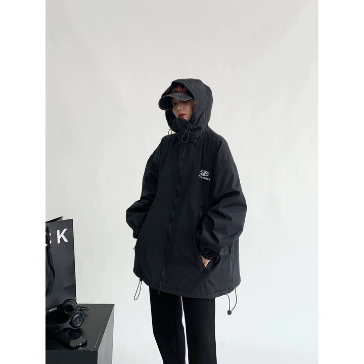 Hooded Oversized Zipper Coat