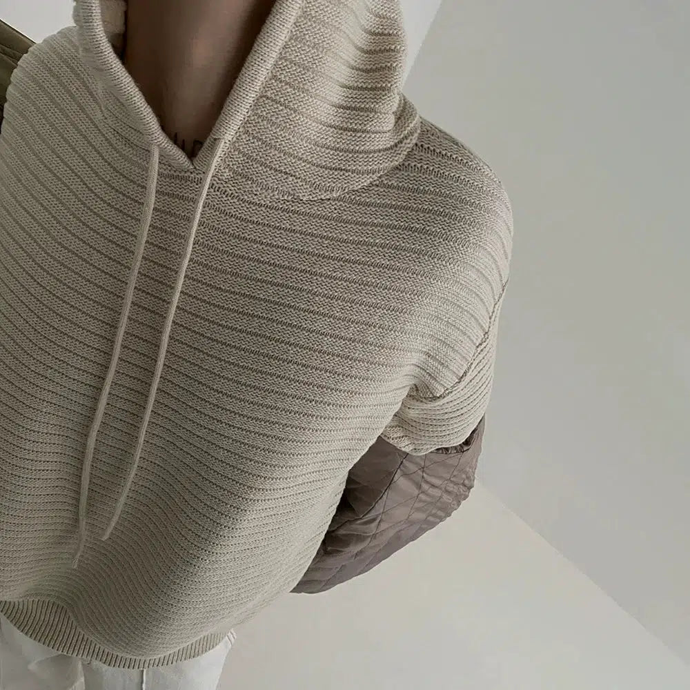 Hooded Thickened Knitted Sweatshirt