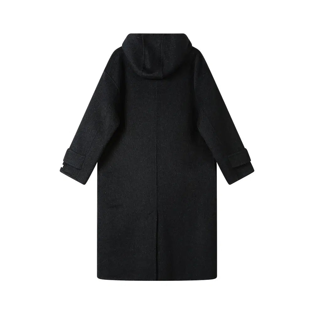 Hooded Toggle Wool Coat