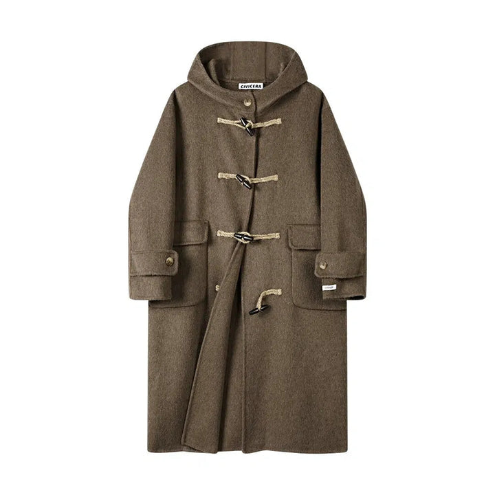 Hooded Toggle Wool Coat