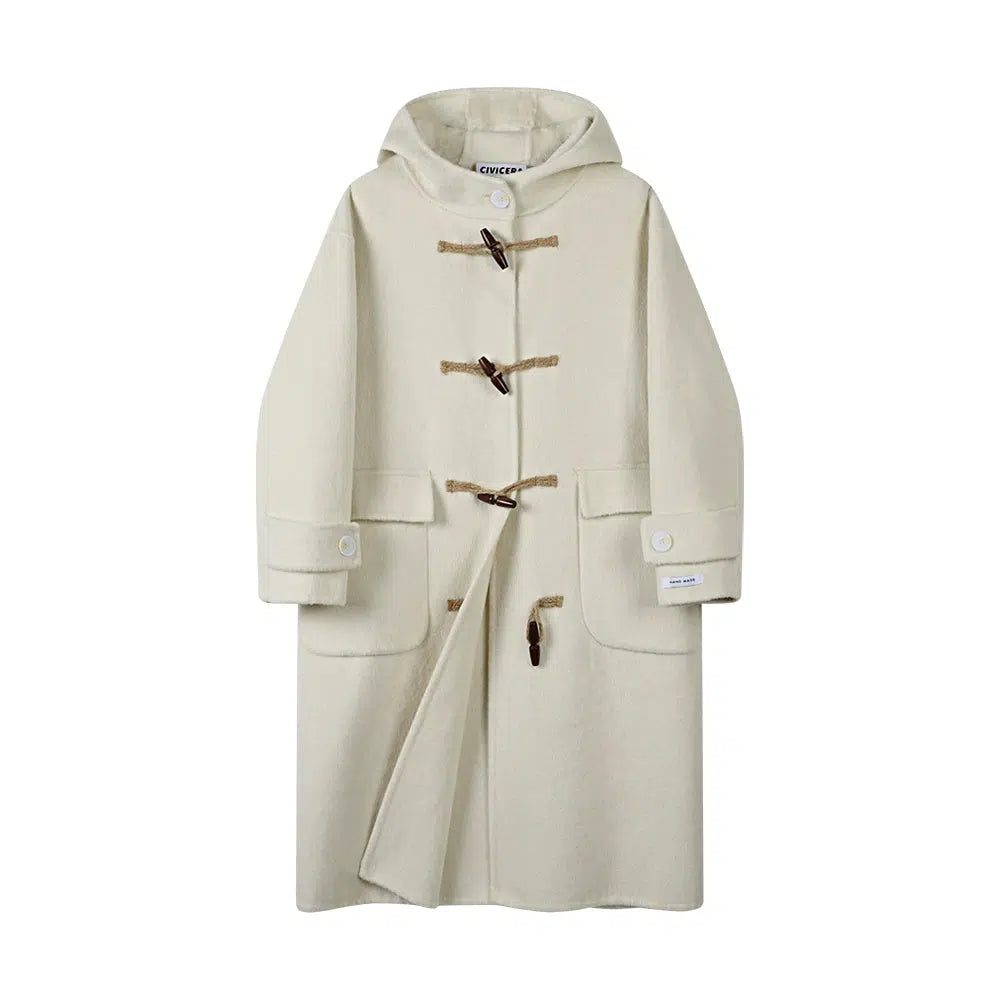 Hooded Toggle Wool Coat