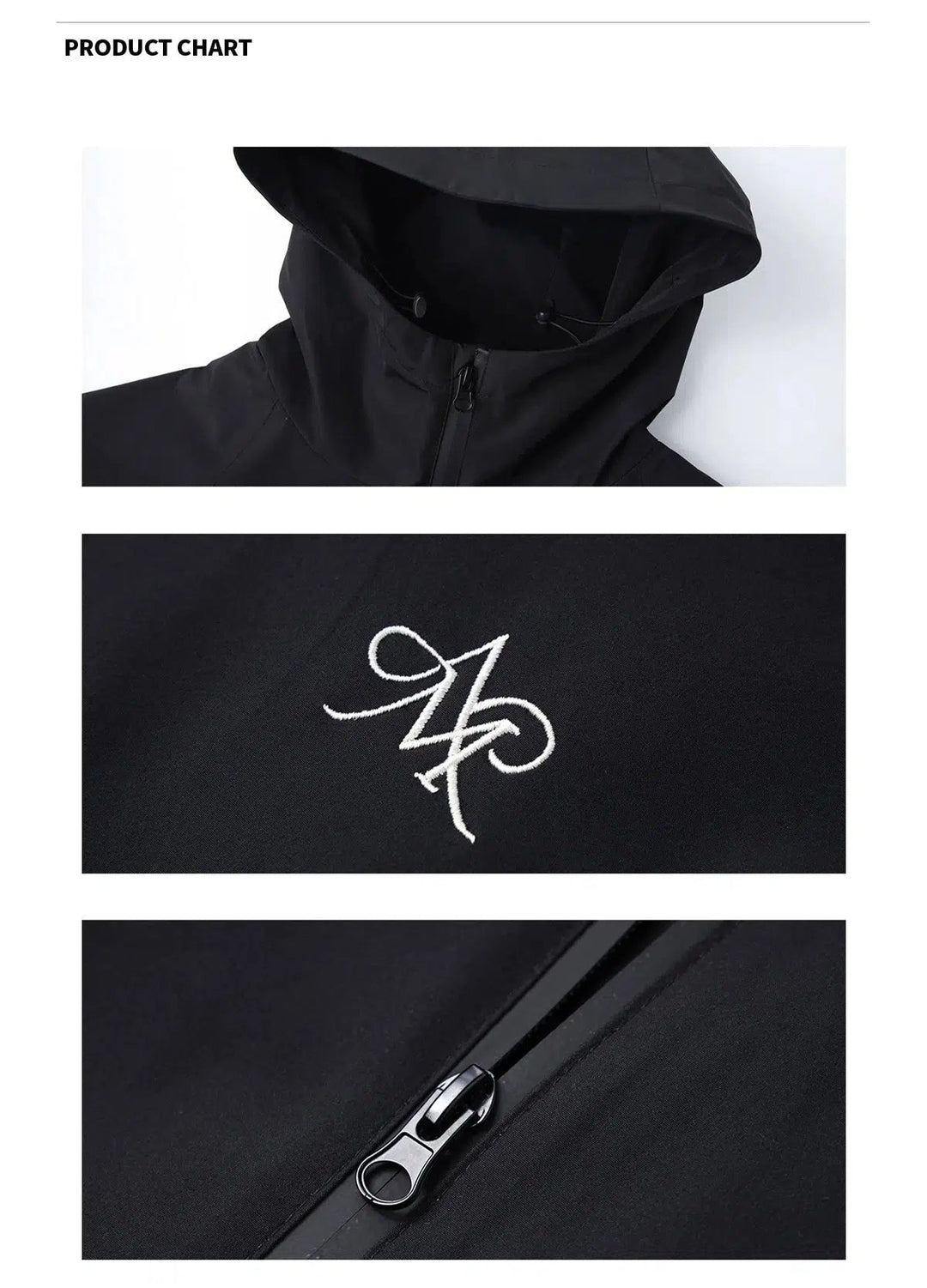 Hooded Water-Resistant Windbreaker with Logo