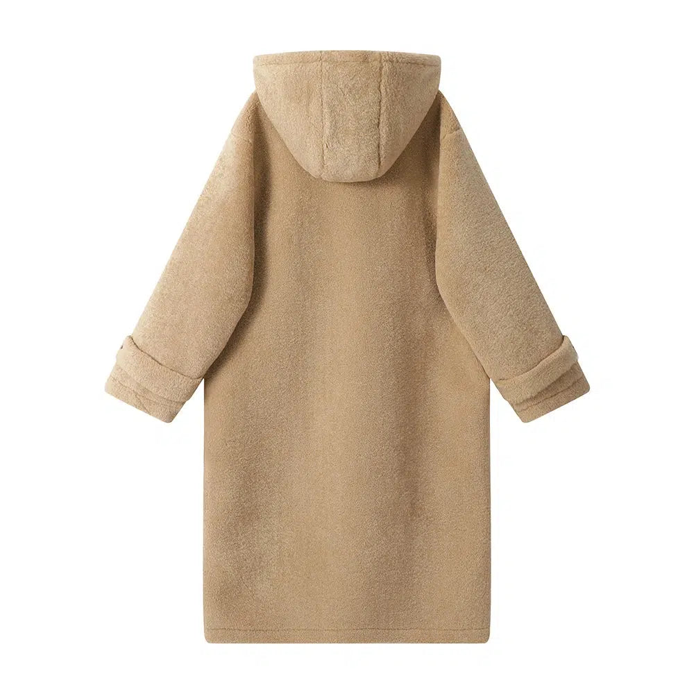 Hooded Wool Coat with Mittens