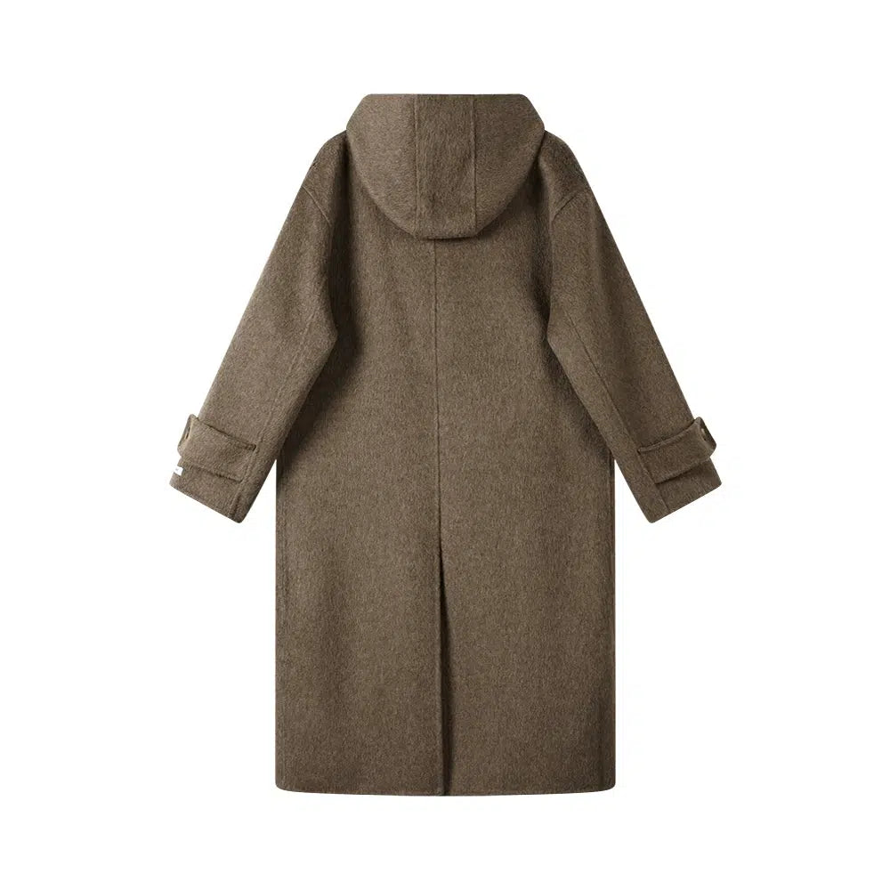 Hooded Wool Toggle Coat