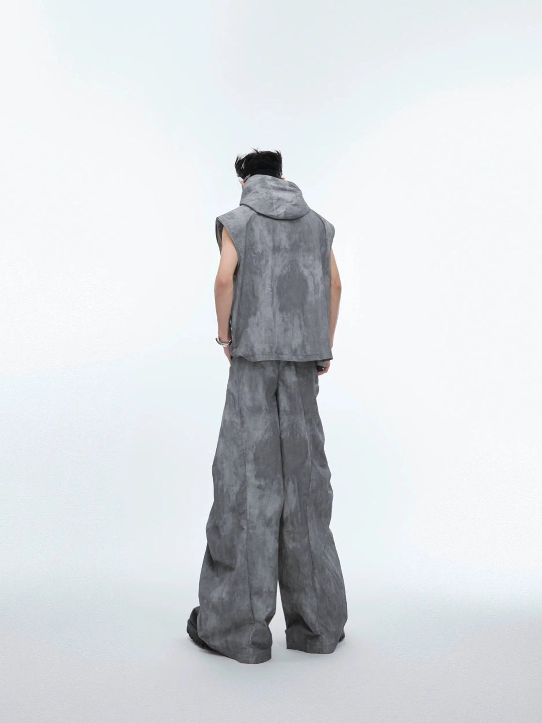 Hooded Workwear Vest Pants Set