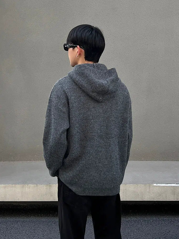 Hooded Zip-Up Sweater