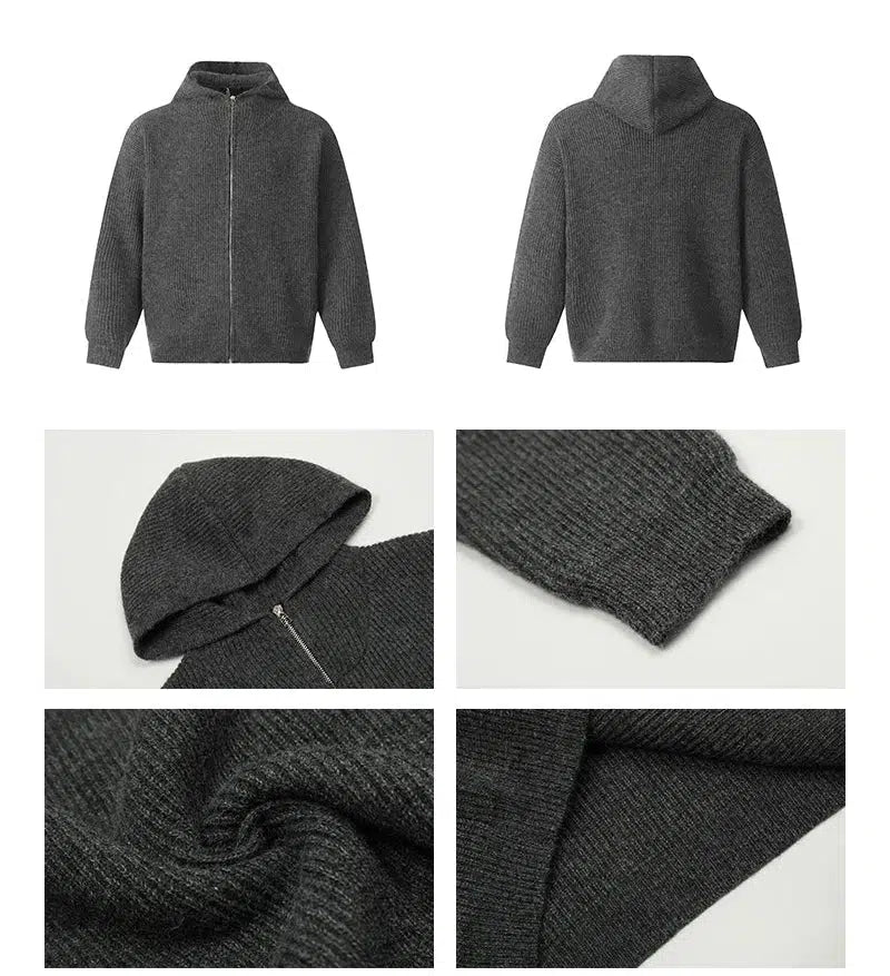 Hooded Zip-Up Sweater