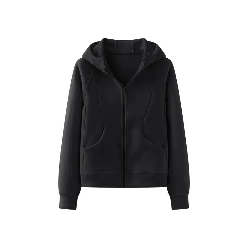 Hooded Zip-Up Sweatshirt Jacket