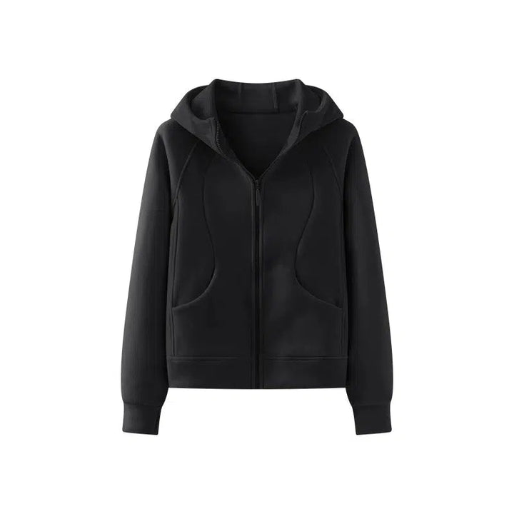 Hooded Zip-Up Sweatshirt Jacket