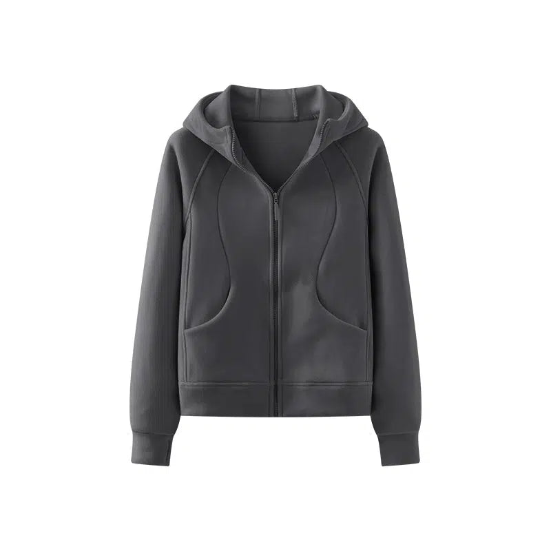 Hooded Zip-Up Sweatshirt Jacket