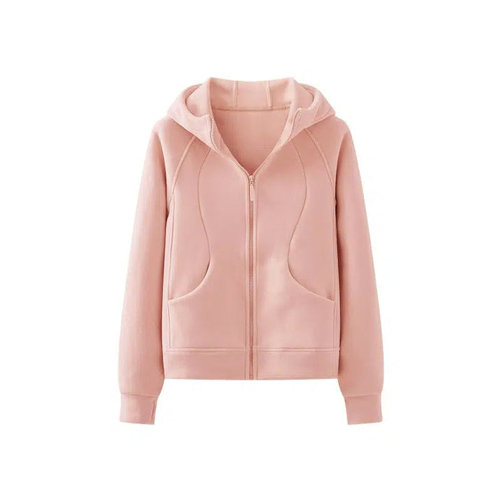 Hooded Zip-Up Sweatshirt Jacket