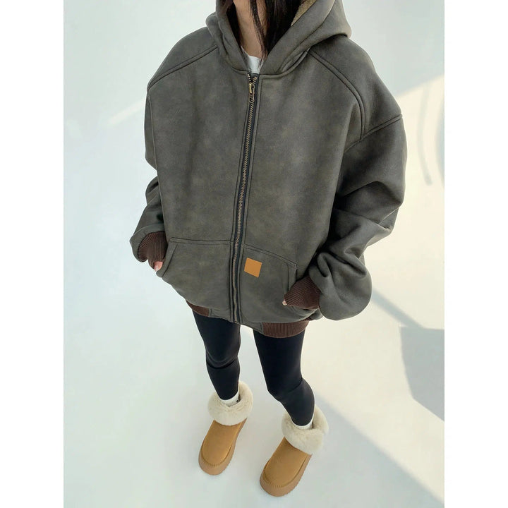 Hooded Zip-Up Winter Coat