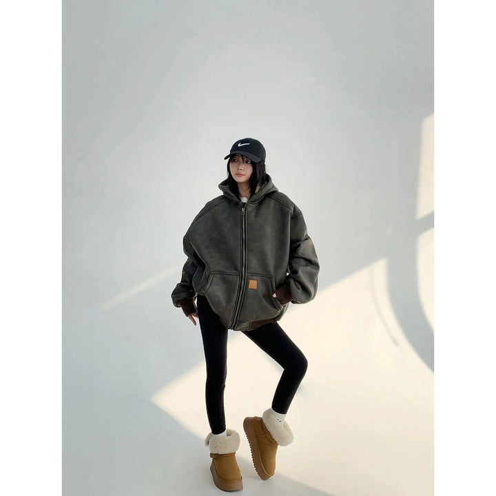 Hooded Zip-Up Winter Coat